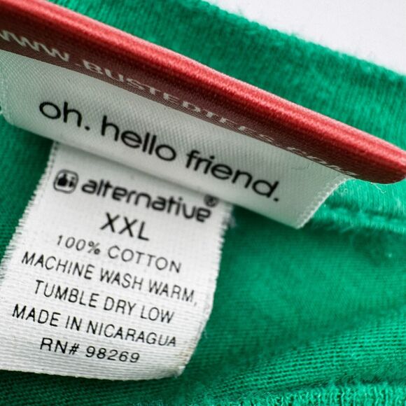 BUSTEDTEES Men's XXL Green Save the Direwolves Game of Thrones Wolf Tee T-shirt - Picture 5 of 7